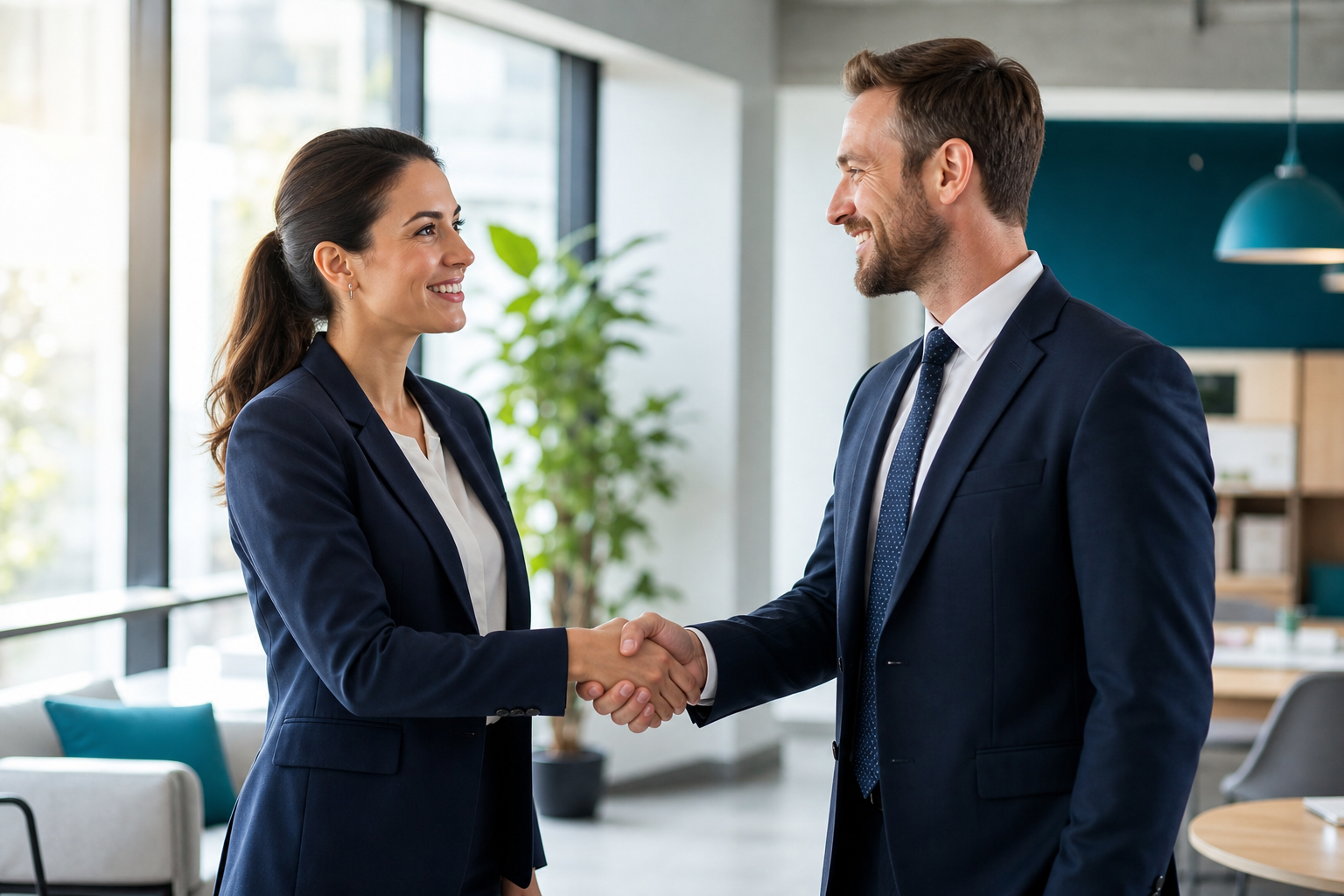 Συνεργασία franchise, handshake partnership